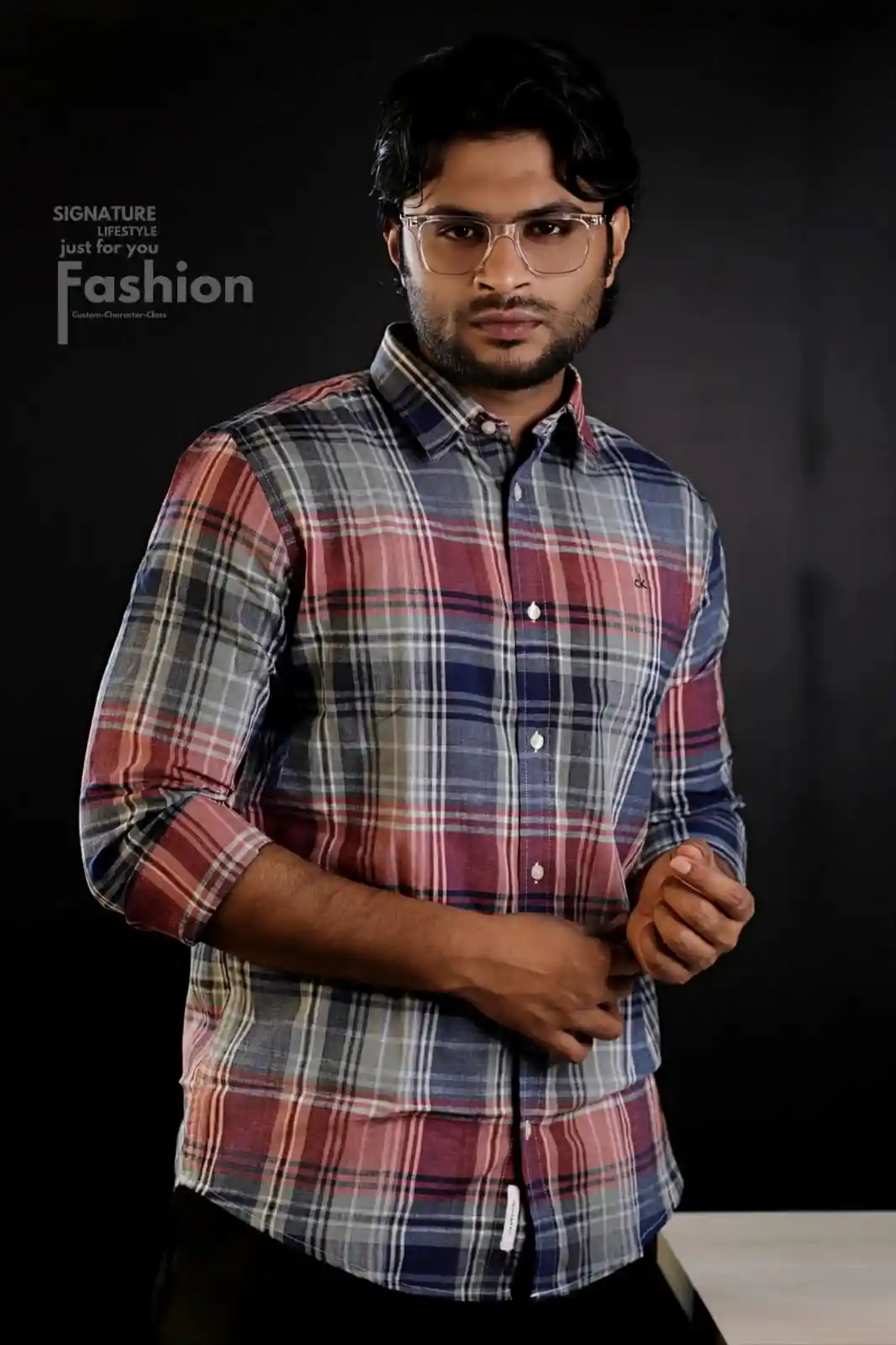 calvin-klein-Remi-Cotton-Multi-Color-check-shirt.webp